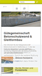 Mobile Screenshot of guetegemeinschaft-betonschutzwand.de